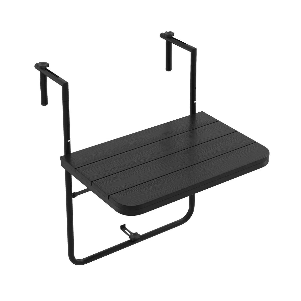 Folding Hanging Table with 3-Level Adjustable Height for Patio Balcony by DirectDeals