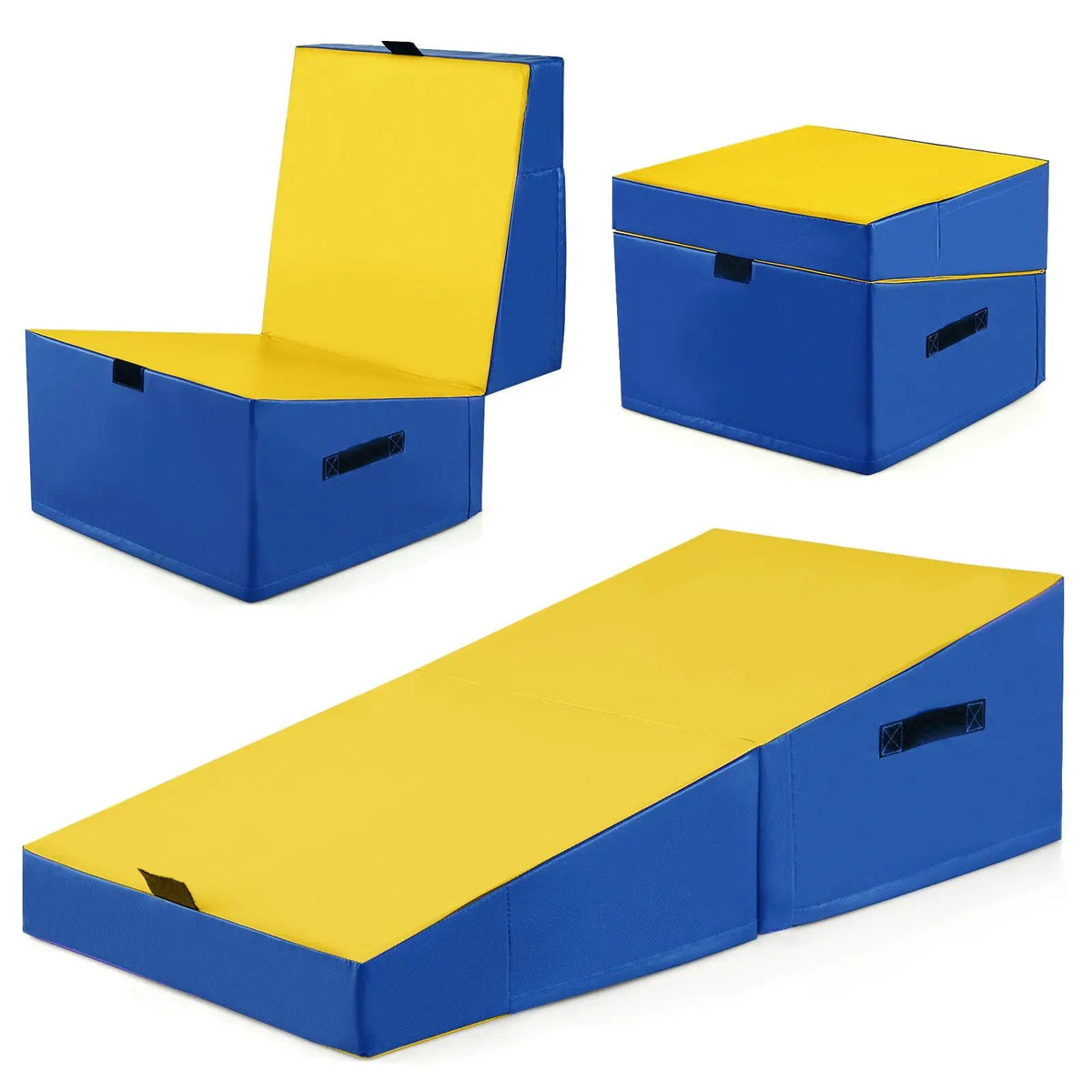 Folding Incline Yoga Gymnastics Tumbling Mat with EPE Foam by DirectDeals