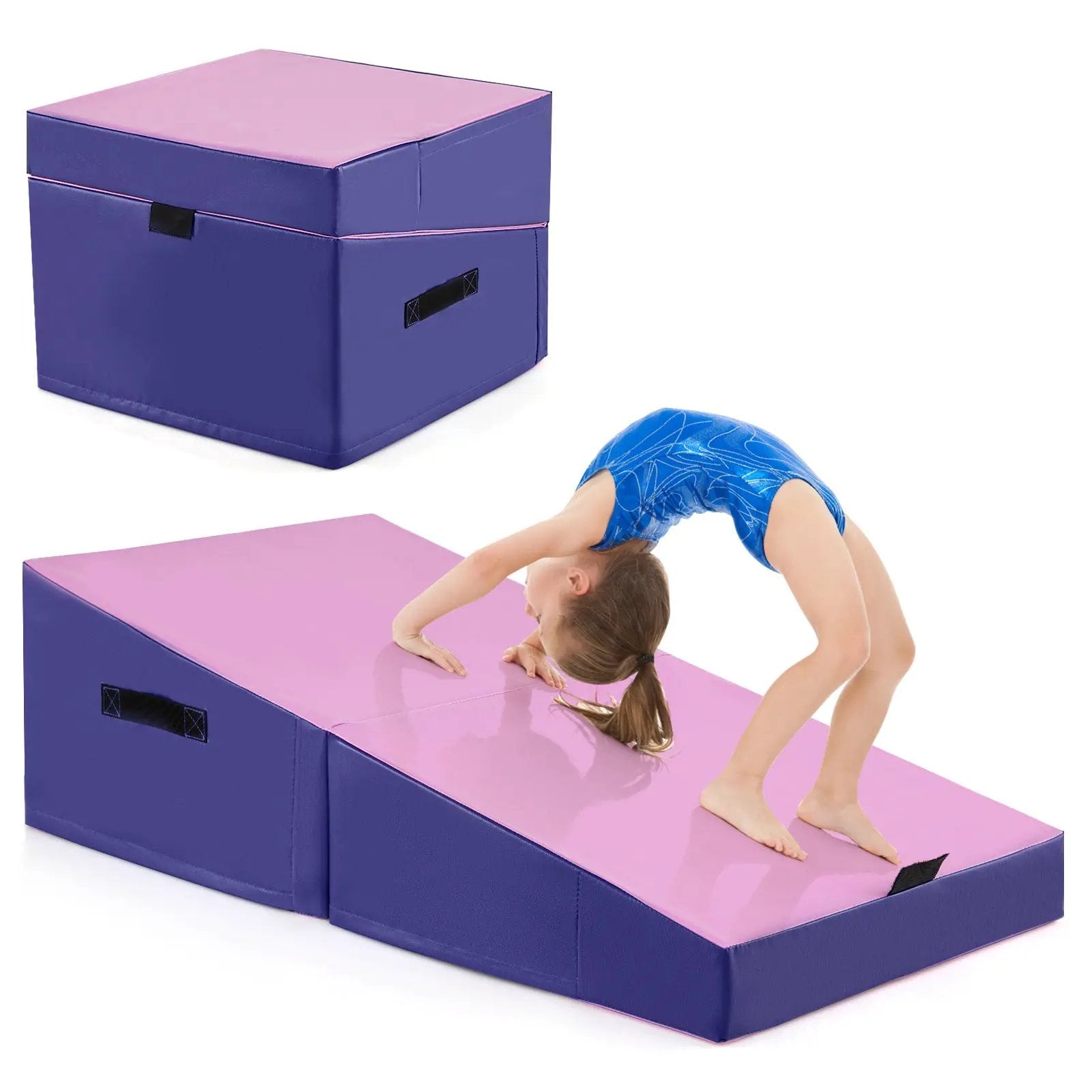 Folding Incline Yoga Gymnastics Tumbling Mat with EPE Foam by DirectDeals