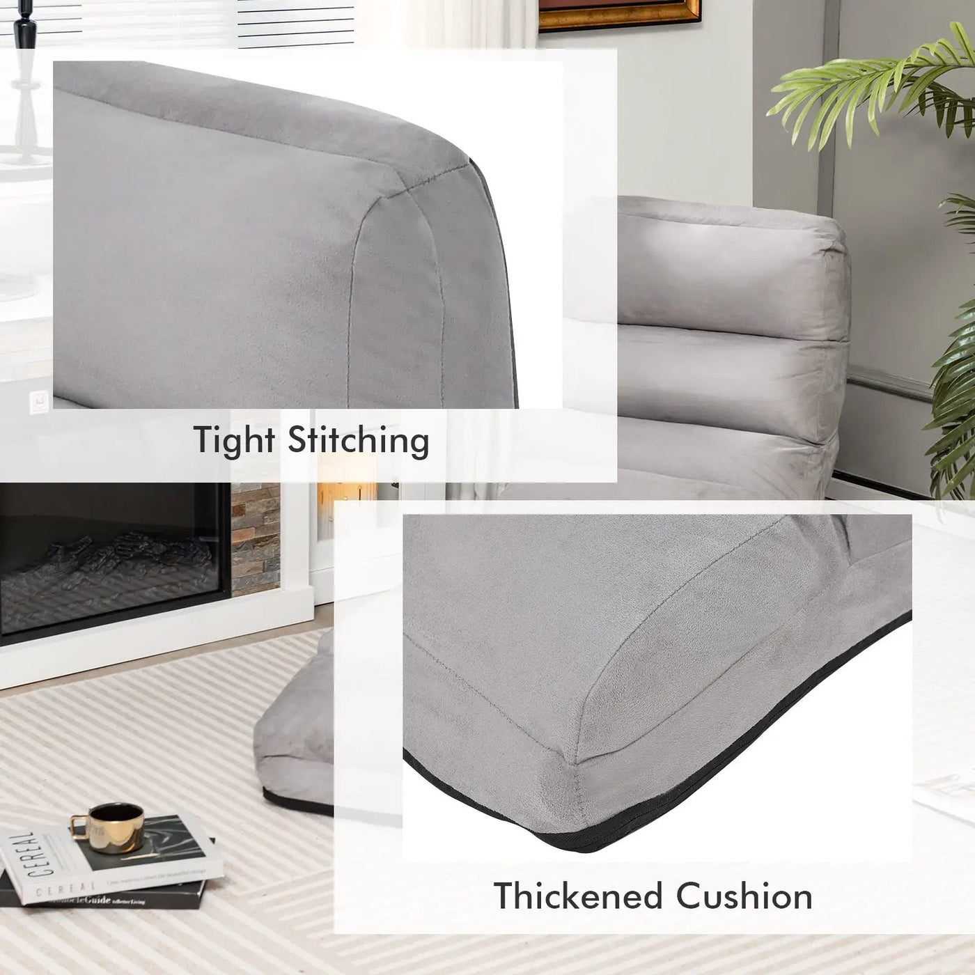 Folding Lazy Sofa Chair Stylish Sofa Couch Beds Lounge Chair W/Pillow by DirectDeals