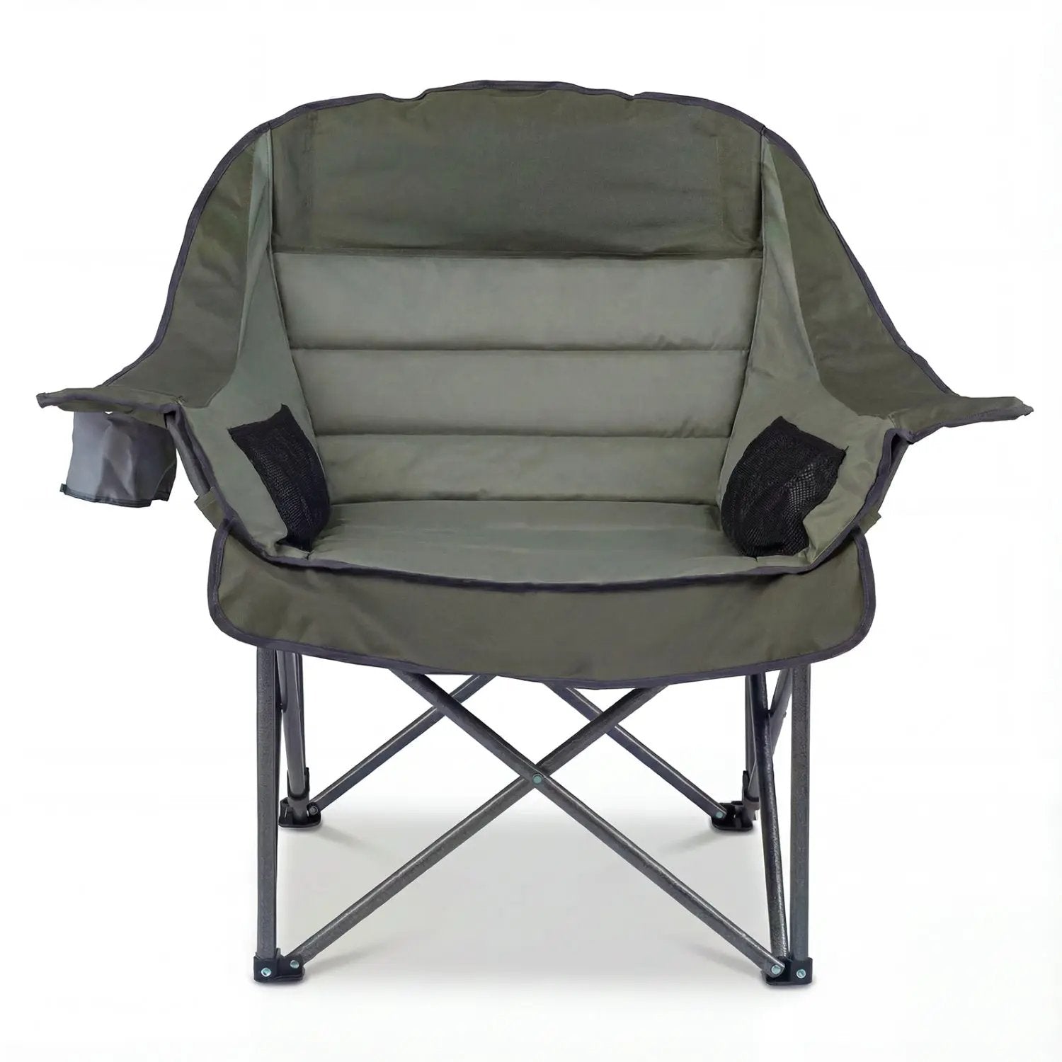 Folding Oversized Camping Chair with Side Pockets and Cup Holder by DirectDeals