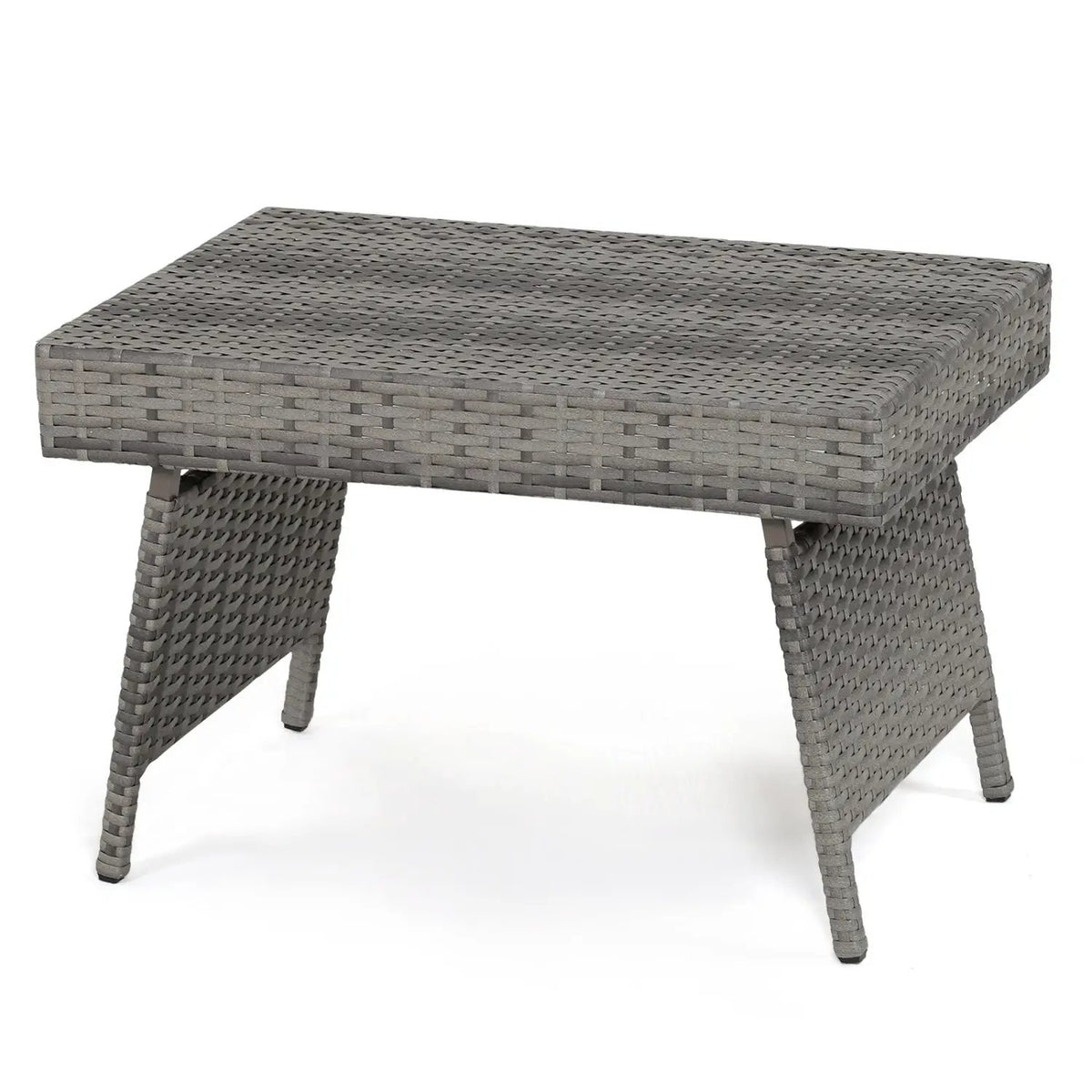 Folding PE Rattan Side Coffee Table Patio Garden Furniture by DirectDeals