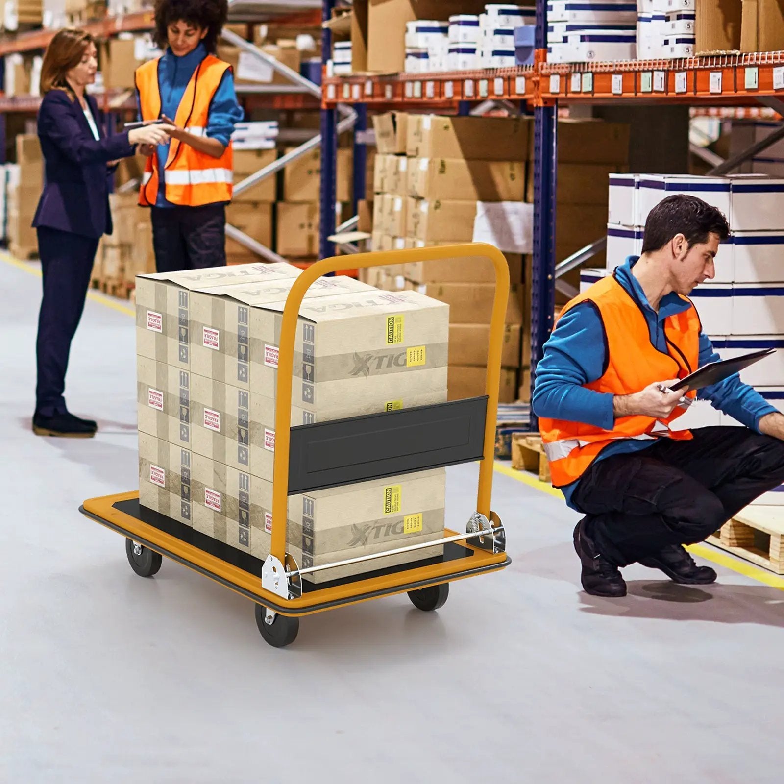 660 Pounds Folding Platform Cart Dolly Hand Truck by DirectDeals