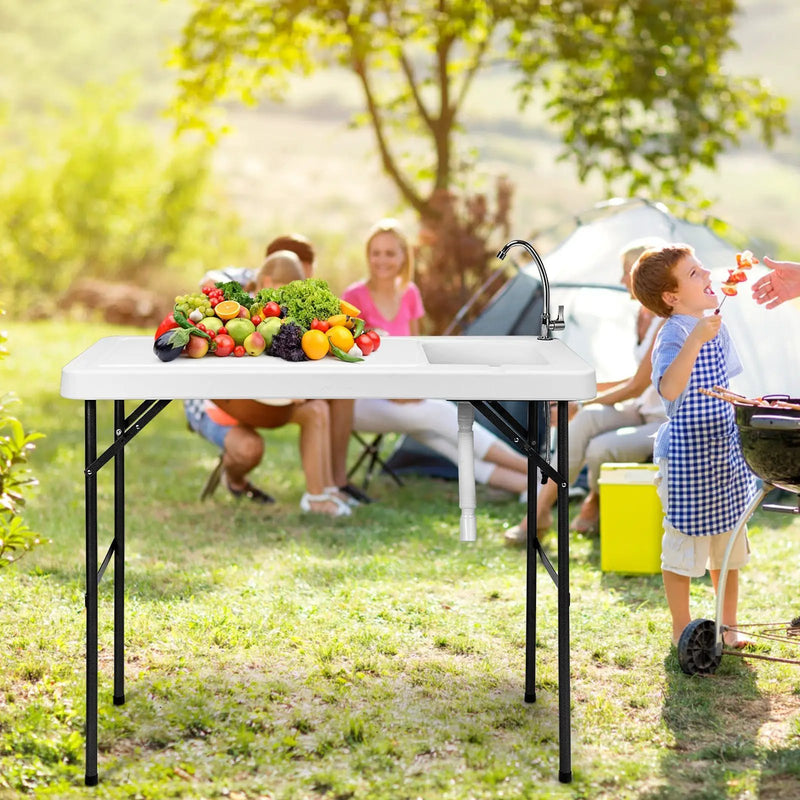 Folding Portable Fish Cleaning Cutting Table by DirectDeals