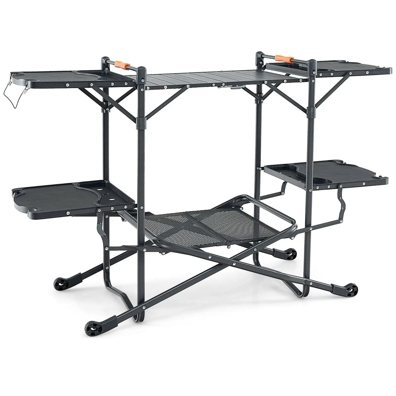 Folding Portable Outdoor Cook Station with Heat-Resistant Aluminum Tabletop by DirectDeals