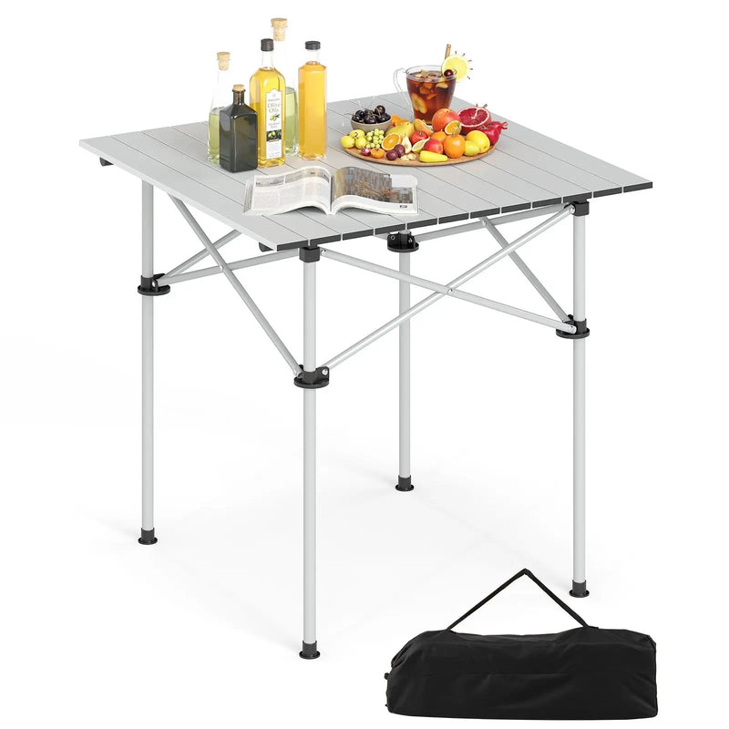 Folding Roll-up Camping Table with Metal Legs by DirectDeals