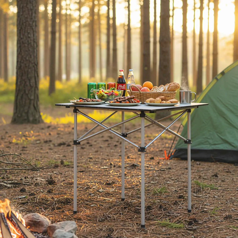 Folding Roll-up Camping Table with Metal Legs by DirectDeals