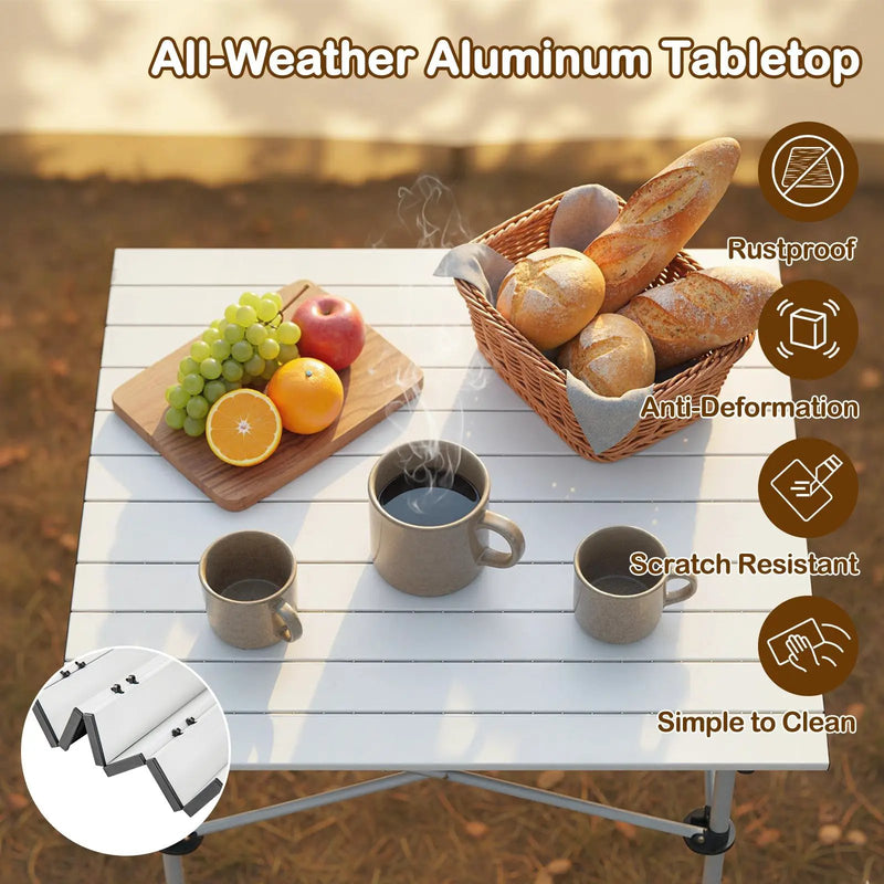 Folding Roll-up Camping Table with Metal Legs by DirectDeals