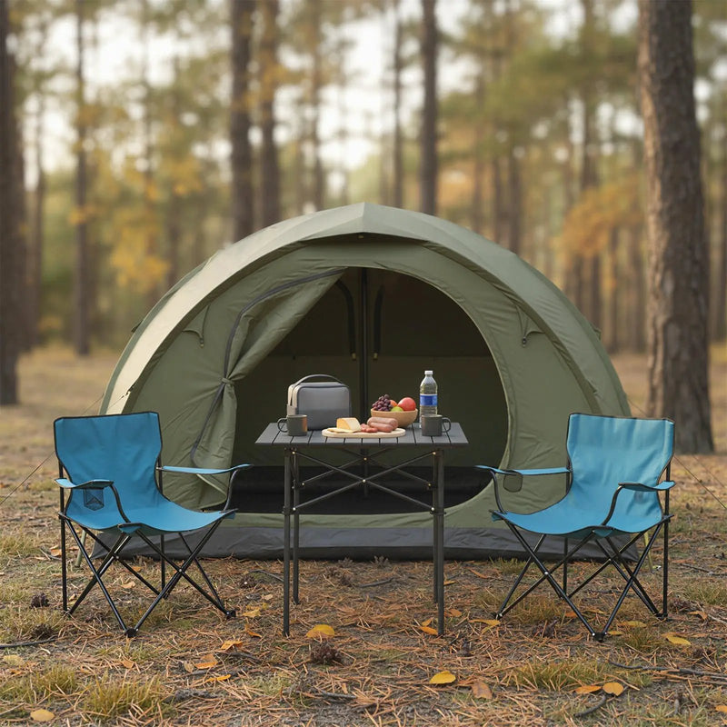 Folding Roll-up Camping Table with Metal Legs by DirectDeals