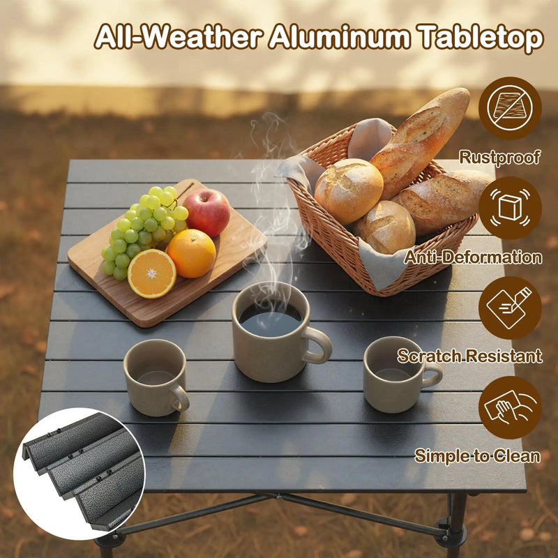 Folding Roll-up Camping Table with Metal Legs by DirectDeals