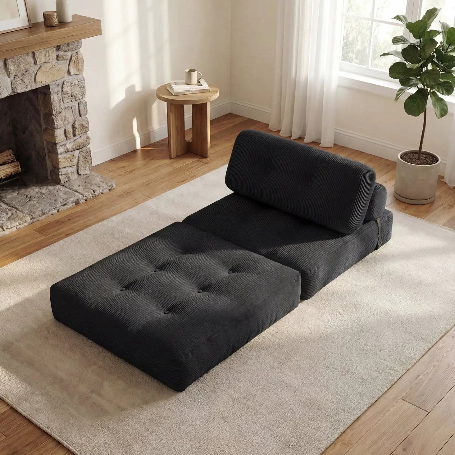 Folding Sofa Bed with Pillow and Back Support for Living Room by DirectDeals