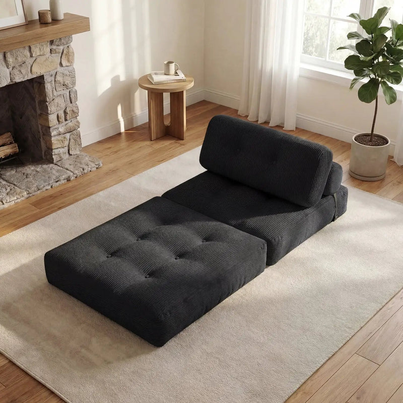 Folding Sofa Bed with Pillow and Back Support for Living Room by DirectDeals