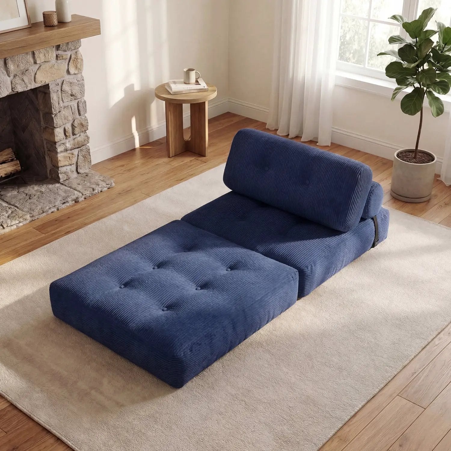 Folding Sofa Bed with Pillow and Back Support for Living Room by DirectDeals
