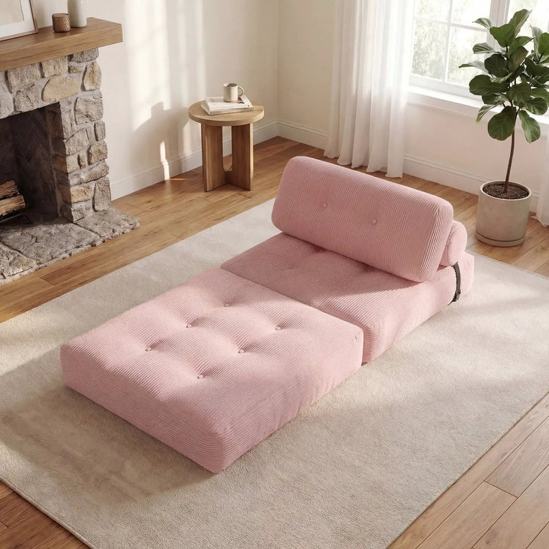 Folding Sofa Bed with Pillow and Back Support for Living Room by DirectDeals