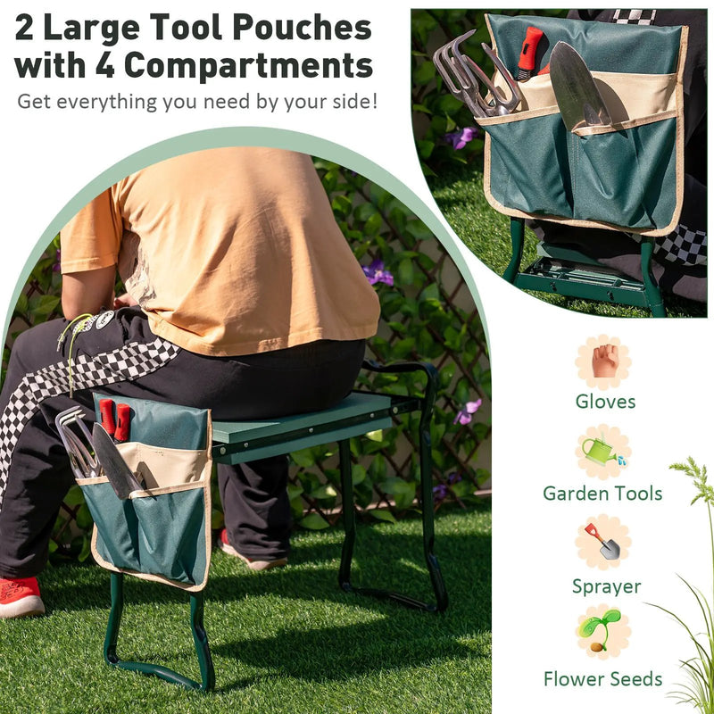 Folding Sturdy Garden Kneeler Pad and Cushion Seat by DirectDeals