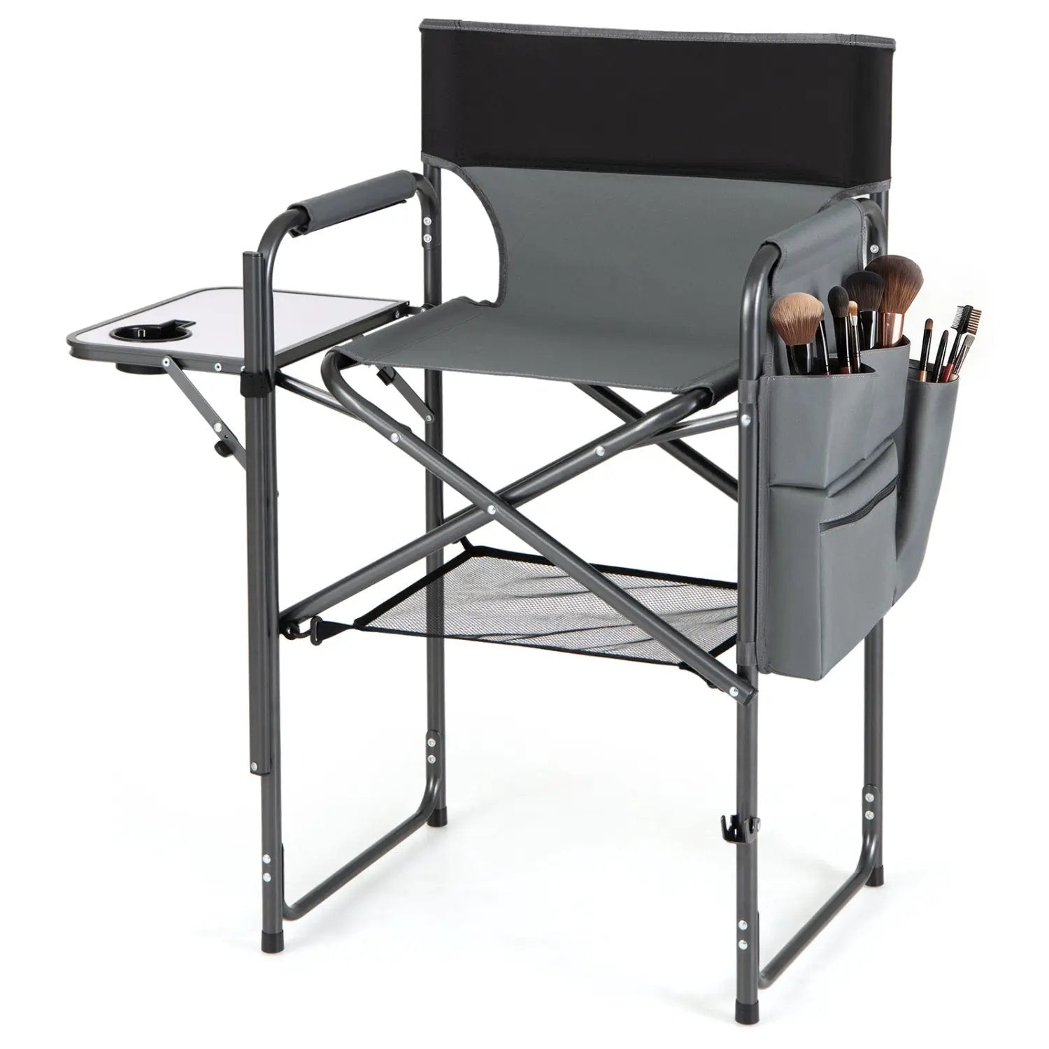 Tall Director Chair 26" Seat Height with Side Table by DirectDeals