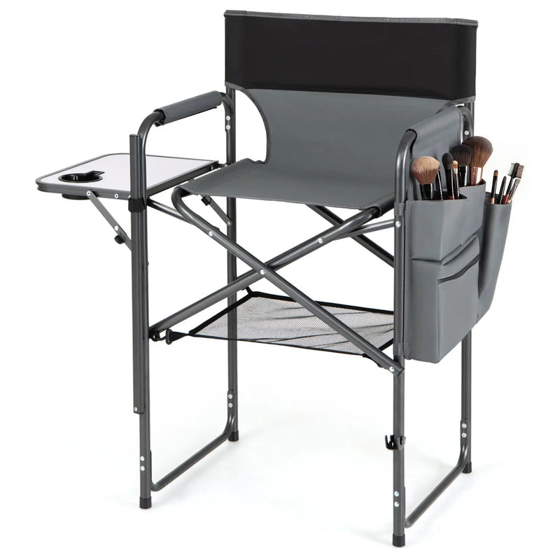 Tall Director Chair 26" Seat Height with Side Table by DirectDeals
