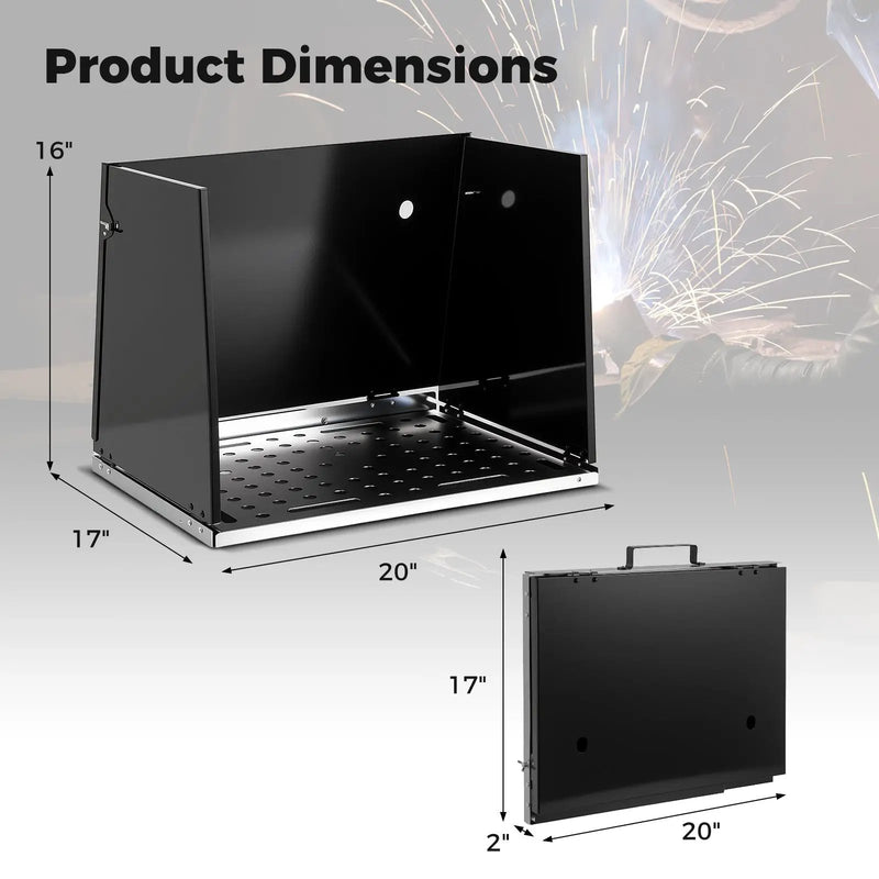 Folding Welding Table Accessories for Workbench Desktop with Perforated Panel by DirectDeals