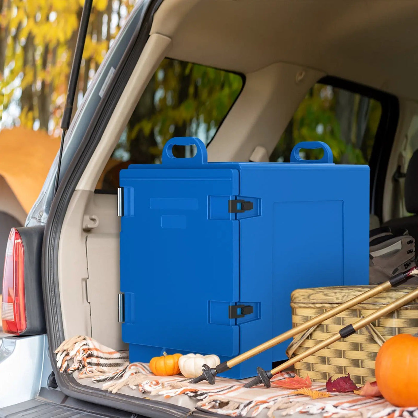 81 Quart Capacity End-loading Insulated Food Pan Carrier with Handles by DirectDeals