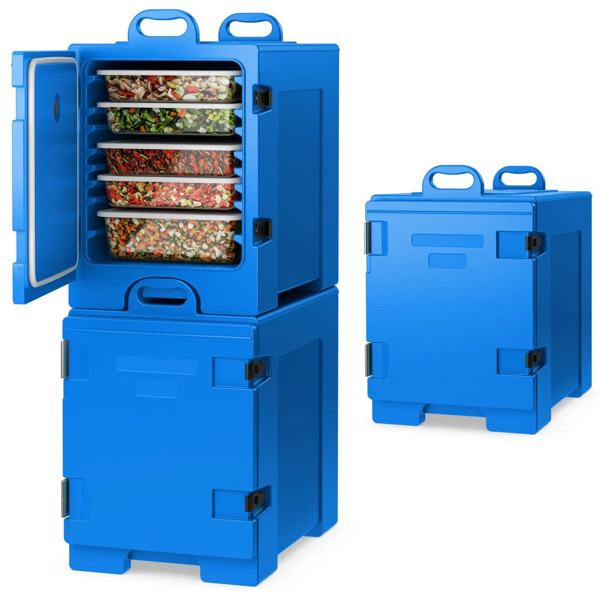 81 Quart Capacity End-loading Insulated Food Pan Carrier with Handles by DirectDeals