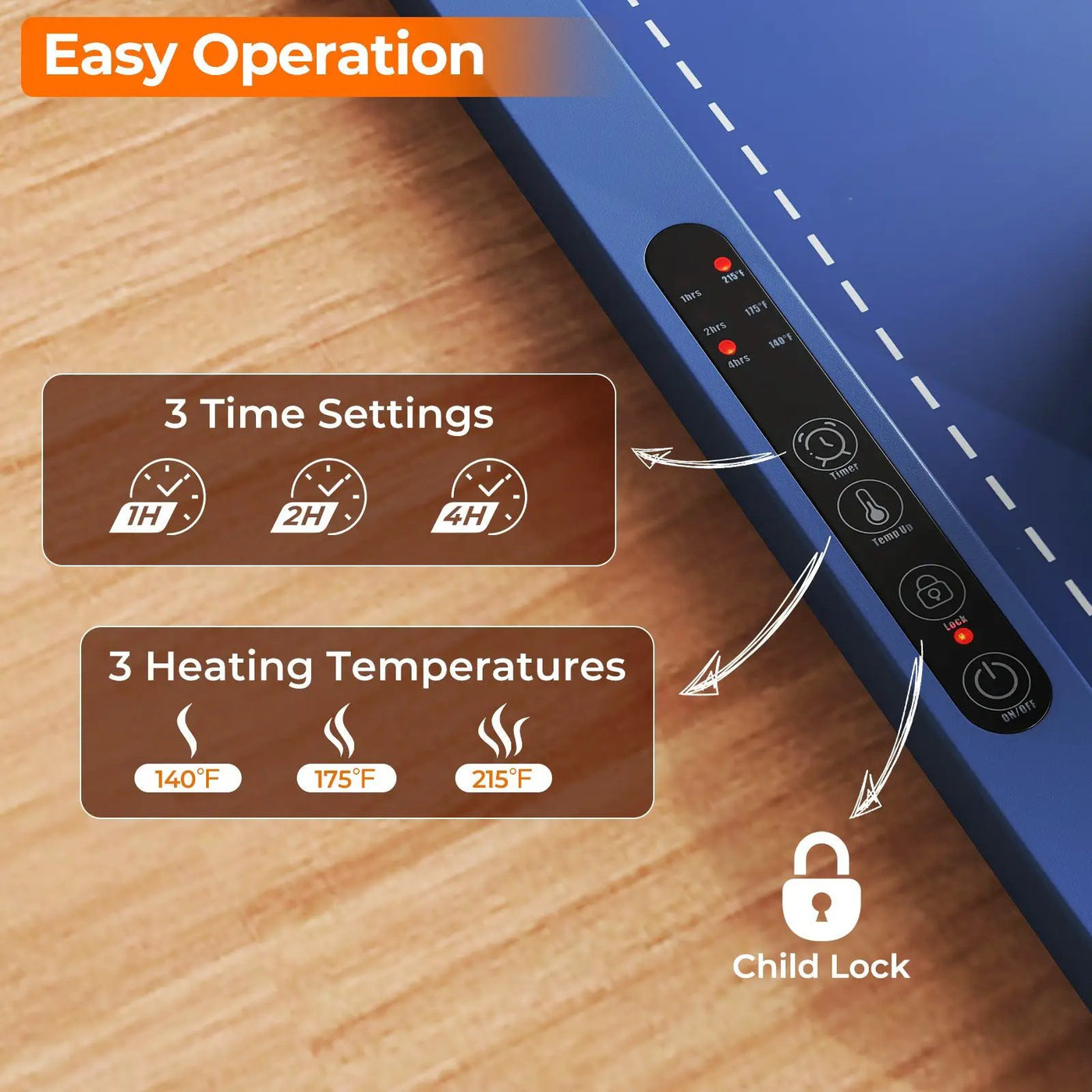 Food Warming Mat Rollable and Portable Electric Warming Tray with Fasting Heating by DirectDeals