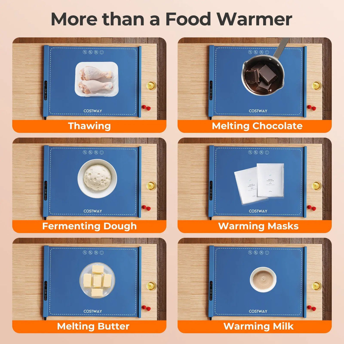 Food Warming Mat Rollable and Portable Electric Warming Tray with Fasting Heating by DirectDeals