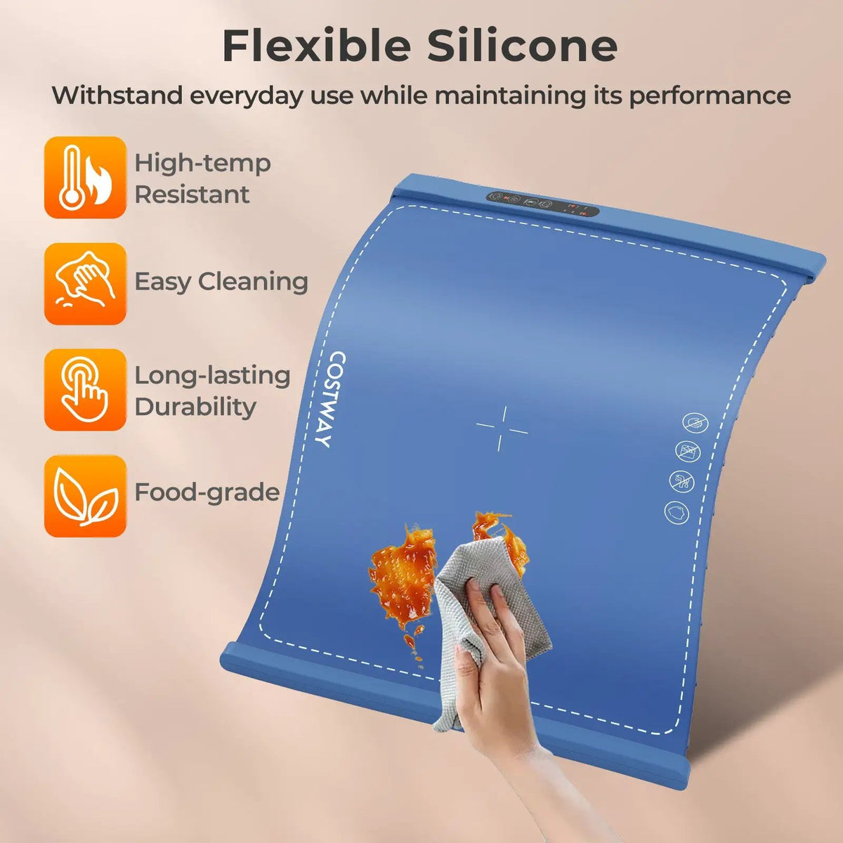 Food Warming Mat Rollable and Portable Electric Warming Tray with Fasting Heating by DirectDeals