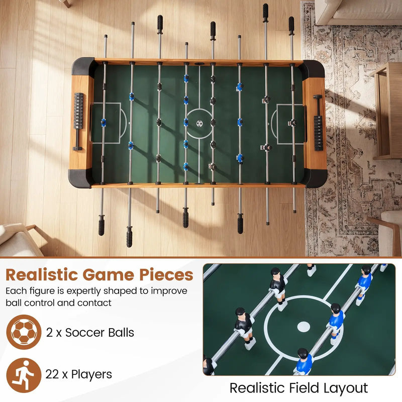 Foosball Table Competition Full Size Soccer Game Table with 22 Players by DirectDeals