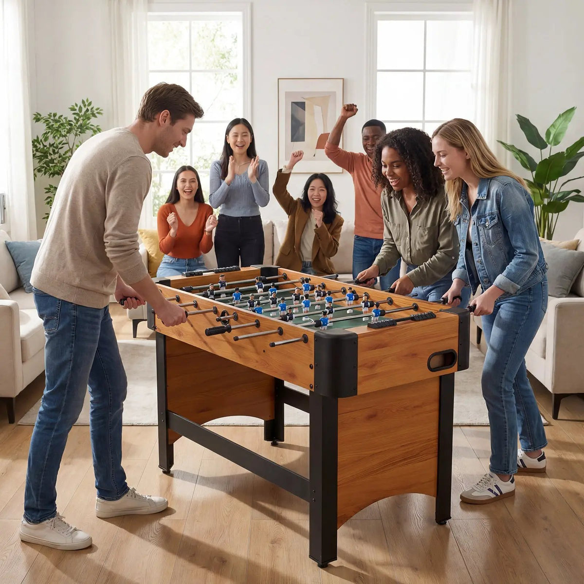 Foosball Table Competition Full Size Soccer Game Table with 22 Players by DirectDeals