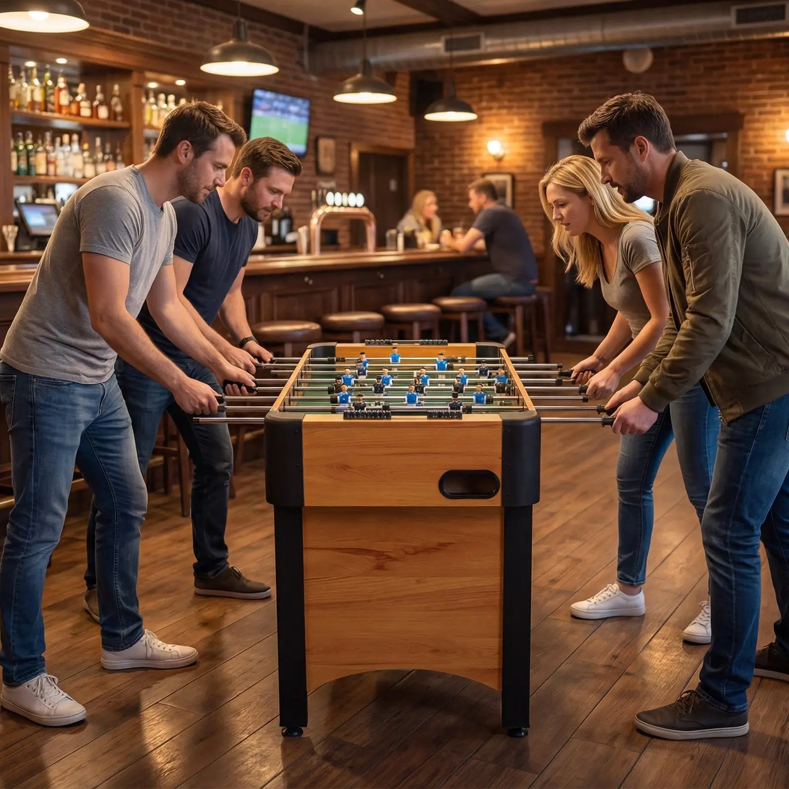 Foosball Table Competition Full Size Soccer Game Table with 22 Players by DirectDeals