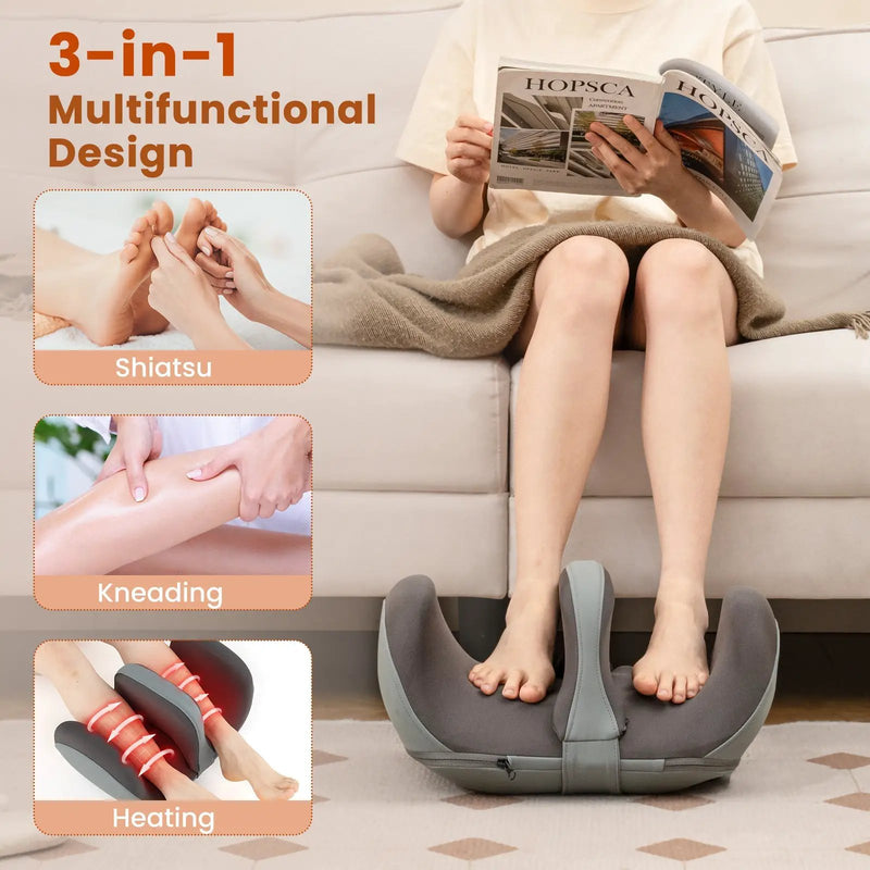 Foot and Calf Massager with Heat Gift for Women Men Mom Dad-Gray by DirectDeals