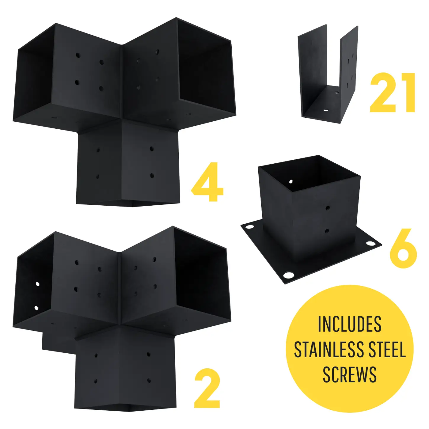 DIY Pergola Bracket Kit for a Freestanding Pergola With Roof Rafters - Any Size Up to 24' x 12' by Zen Pergolas