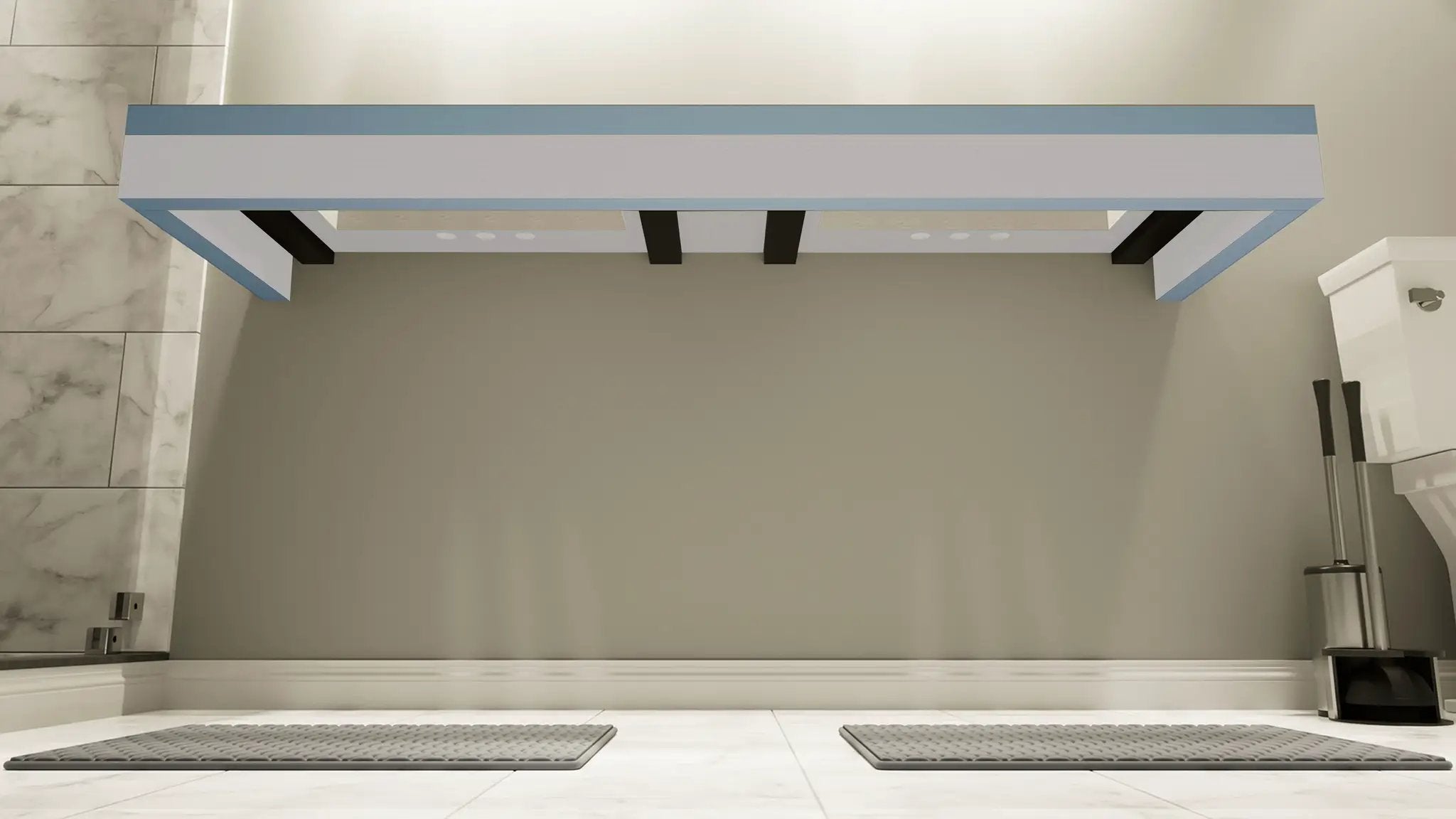The Original Floating Bathroom Vanity Kit™ with wedi® & Original Vanity Bracket® by The Original Granite Bracket