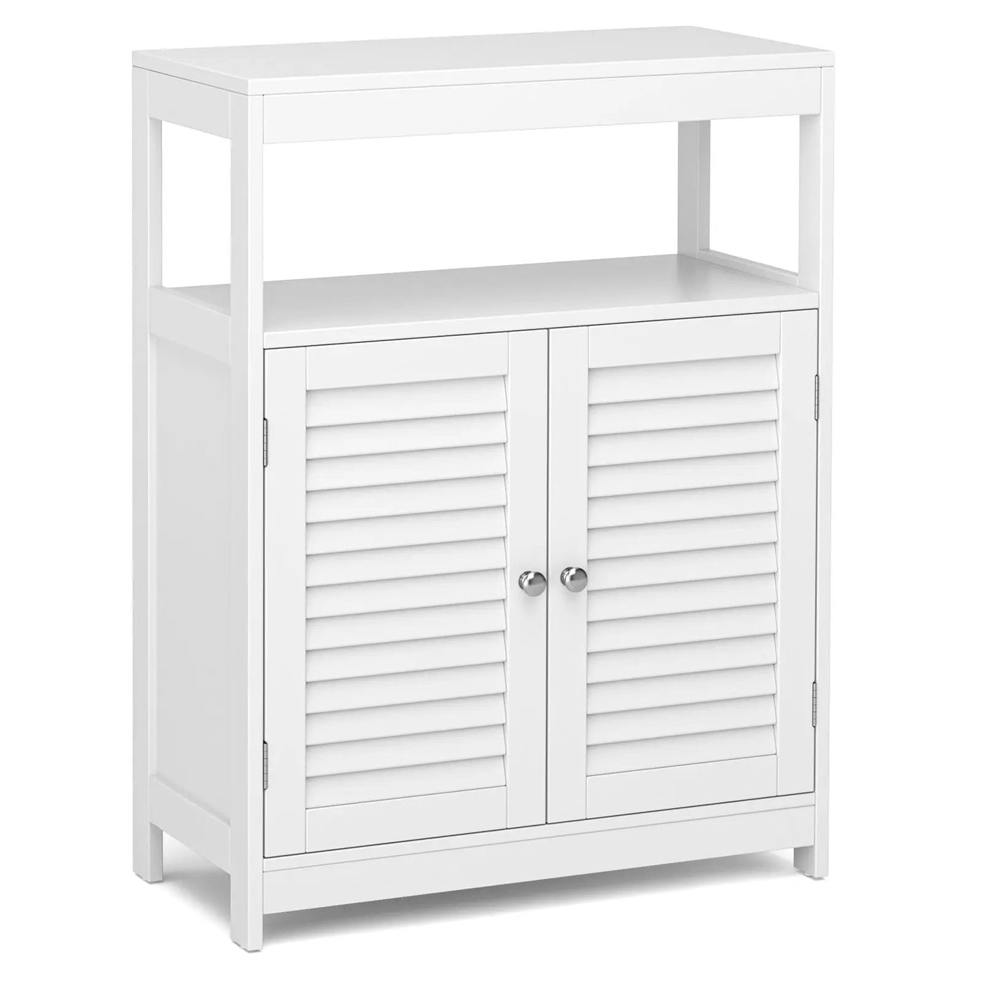 Freestanding Bathroom Floor Cabinet with Double Shutter Doors by DirectDeals