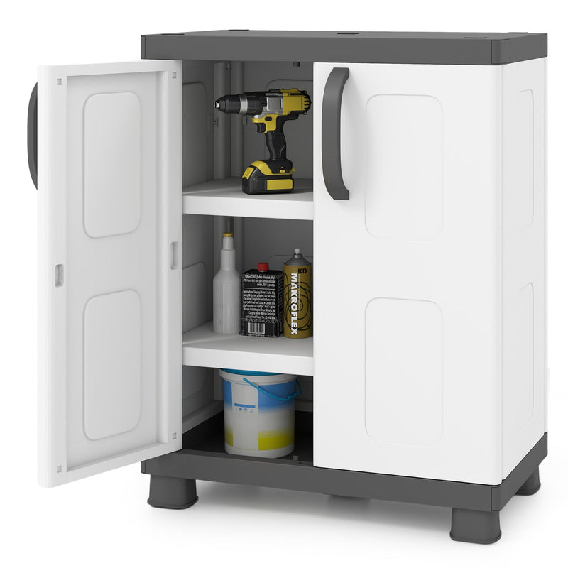 Freestanding Buffet Cabinet Sideboard with 2 Doors and Adjustable Shelves for Kitchen and Garage by DirectDeals