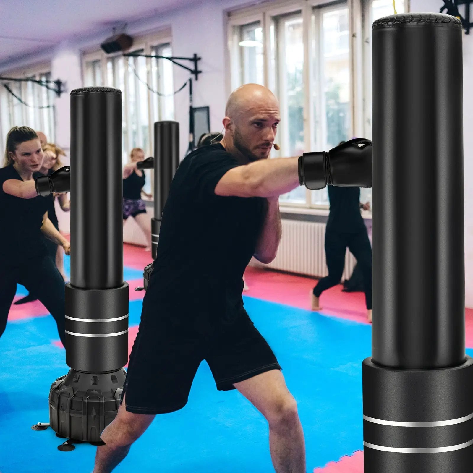 Freestanding Punching Bag 71 Inch Boxing Bag with 25 Suction Cups Gloves and Filling Base by DirectDeals