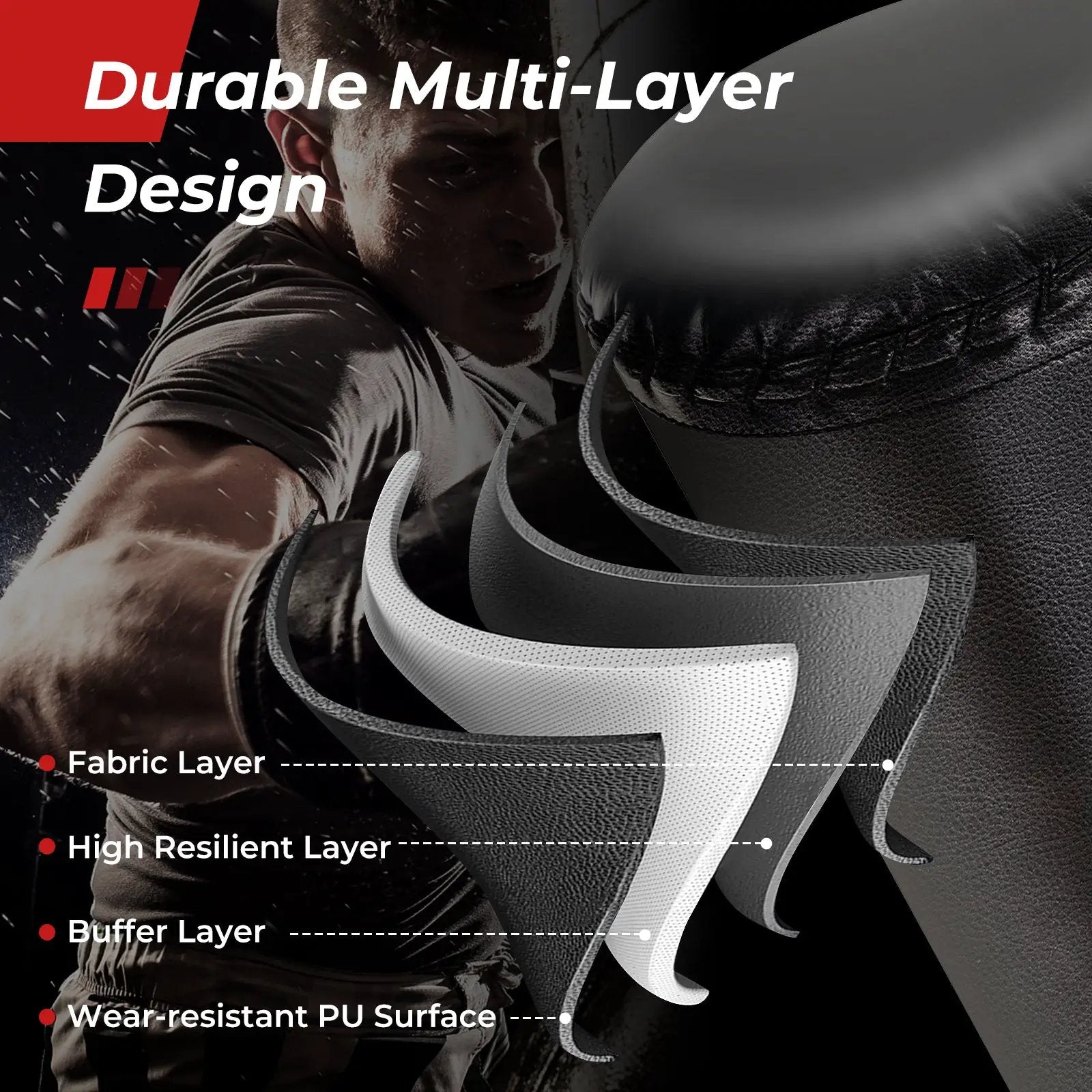 Freestanding Punching Bag 71 Inch Boxing Bag with 25 Suction Cups Gloves and Filling Base by DirectDeals