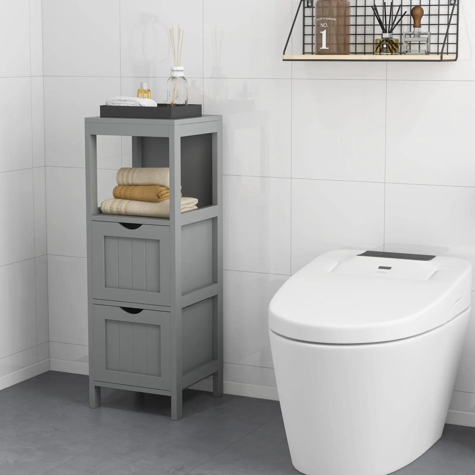 Freestanding Storage Cabinet with 2 Removable Drawers for Bathroom by DirectDeals