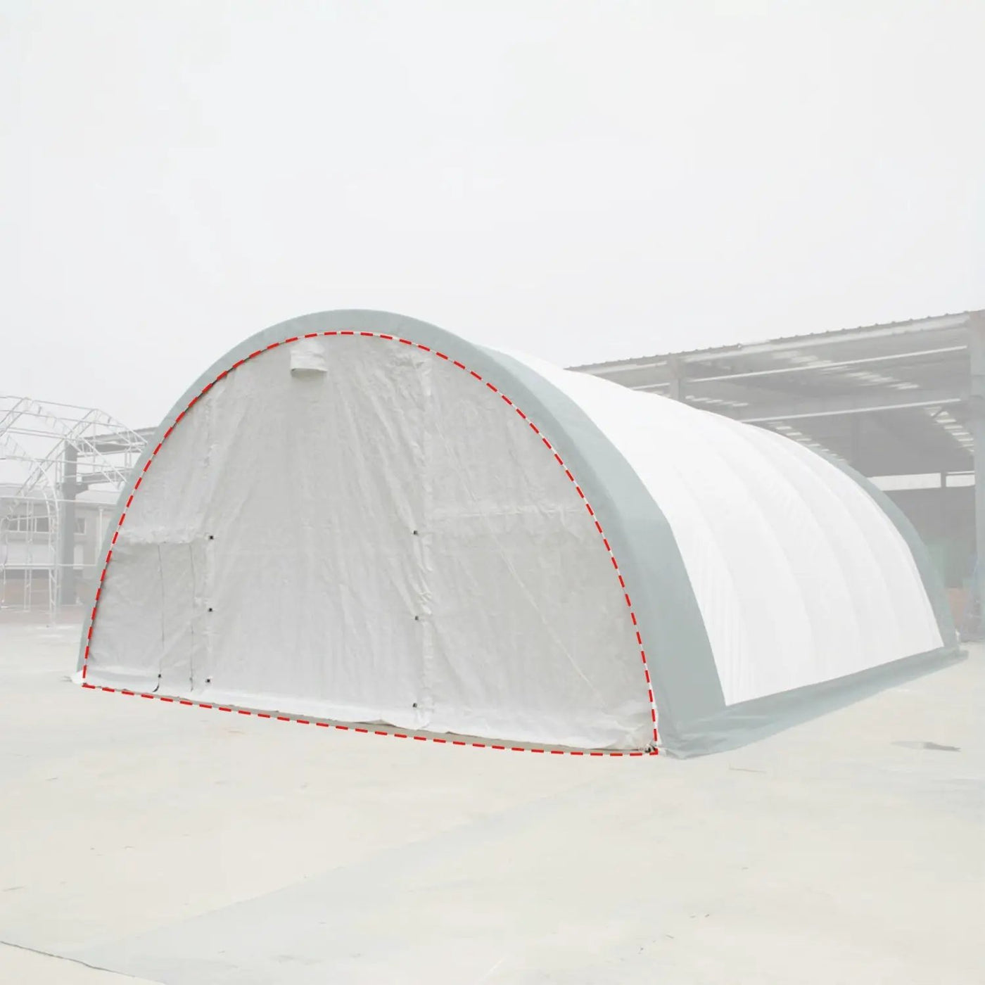 Front/Rear Panel with Roll-up Door for W30'xL85'xH15' Storage Shelter by Chery Industrial
