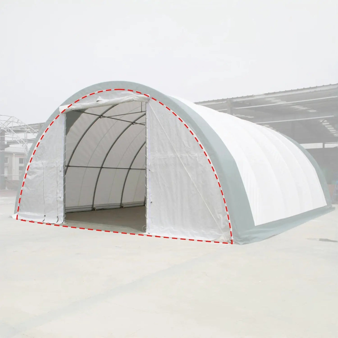 Front/Rear Panel with Roll-up Door for W30'xL85'xH15' Storage Shelter by Chery Industrial