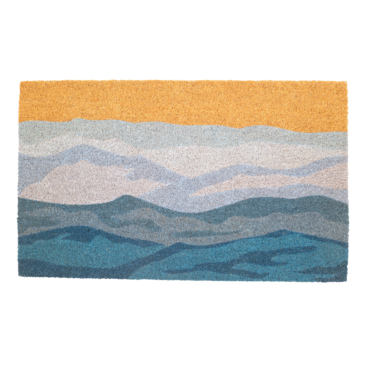 Shades of Sea - Blue Coir Doormat by Fab Habitat