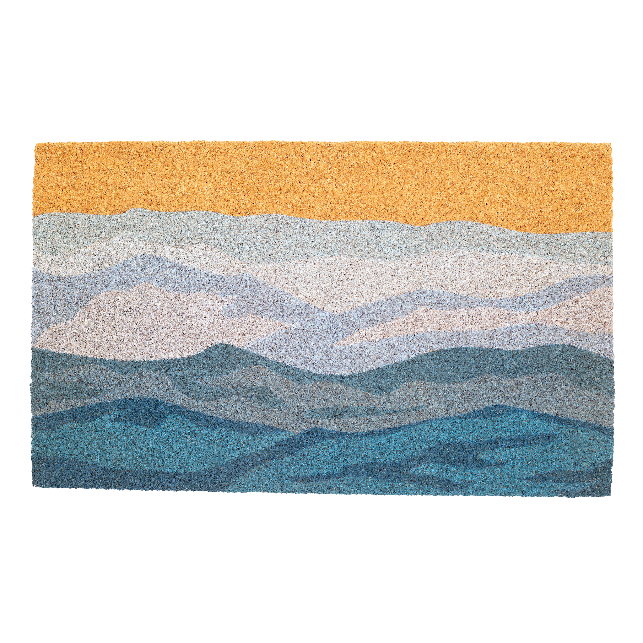 Shades of Sea - Blue Coir Doormat by Fab Habitat