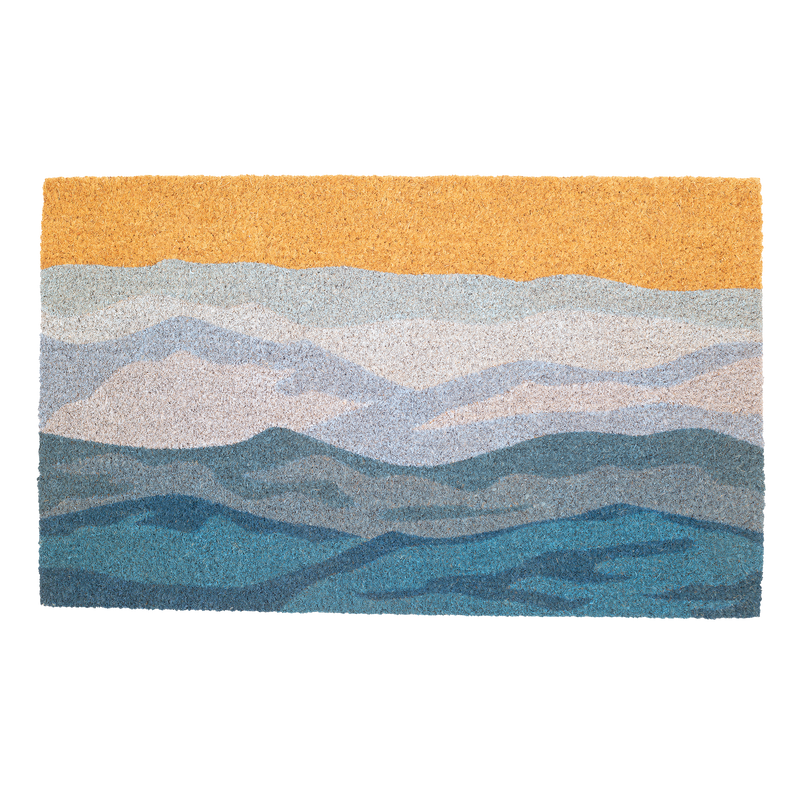 Shades of Sea - Blue Coir Doormat by Fab Habitat