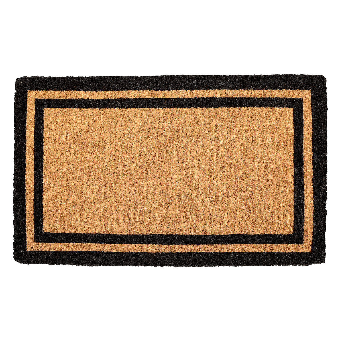 Double Black Border Coir Doormat by Fab Habitat