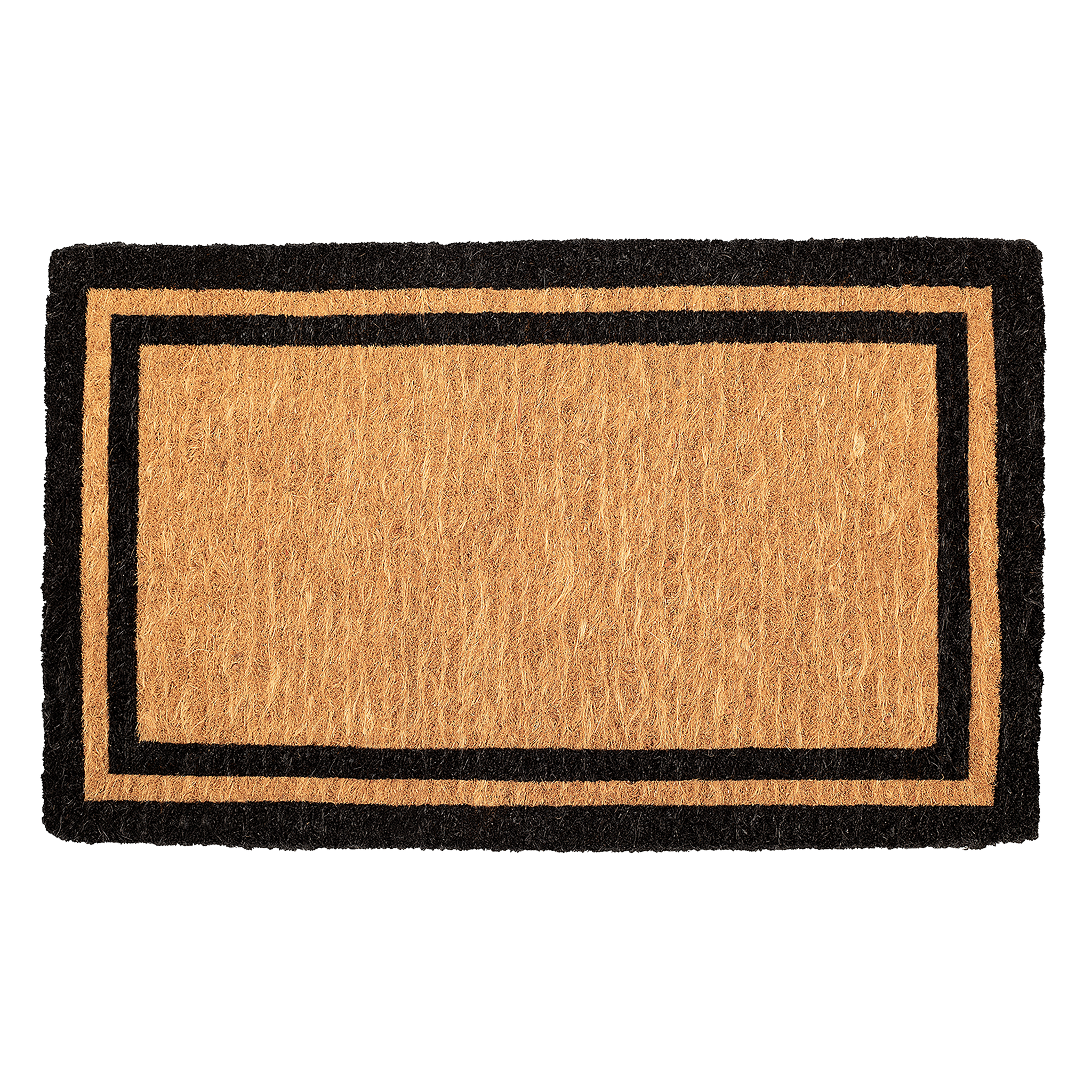 Double Black Border Coir Doormat by Fab Habitat