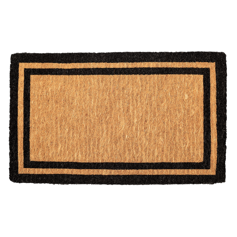 Double Black Border Coir Doormat by Fab Habitat