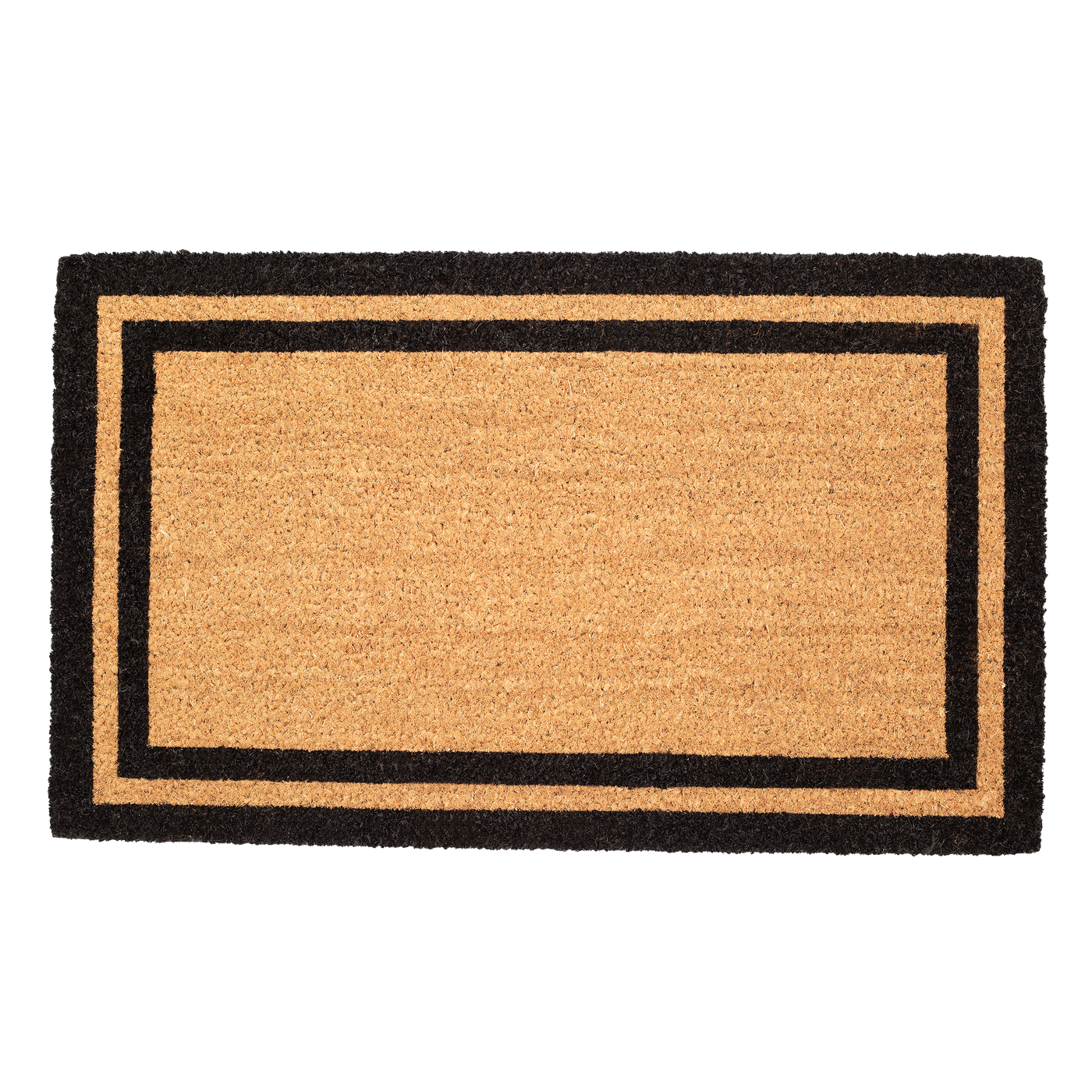 Double Black Border Coir Doormat by Fab Habitat