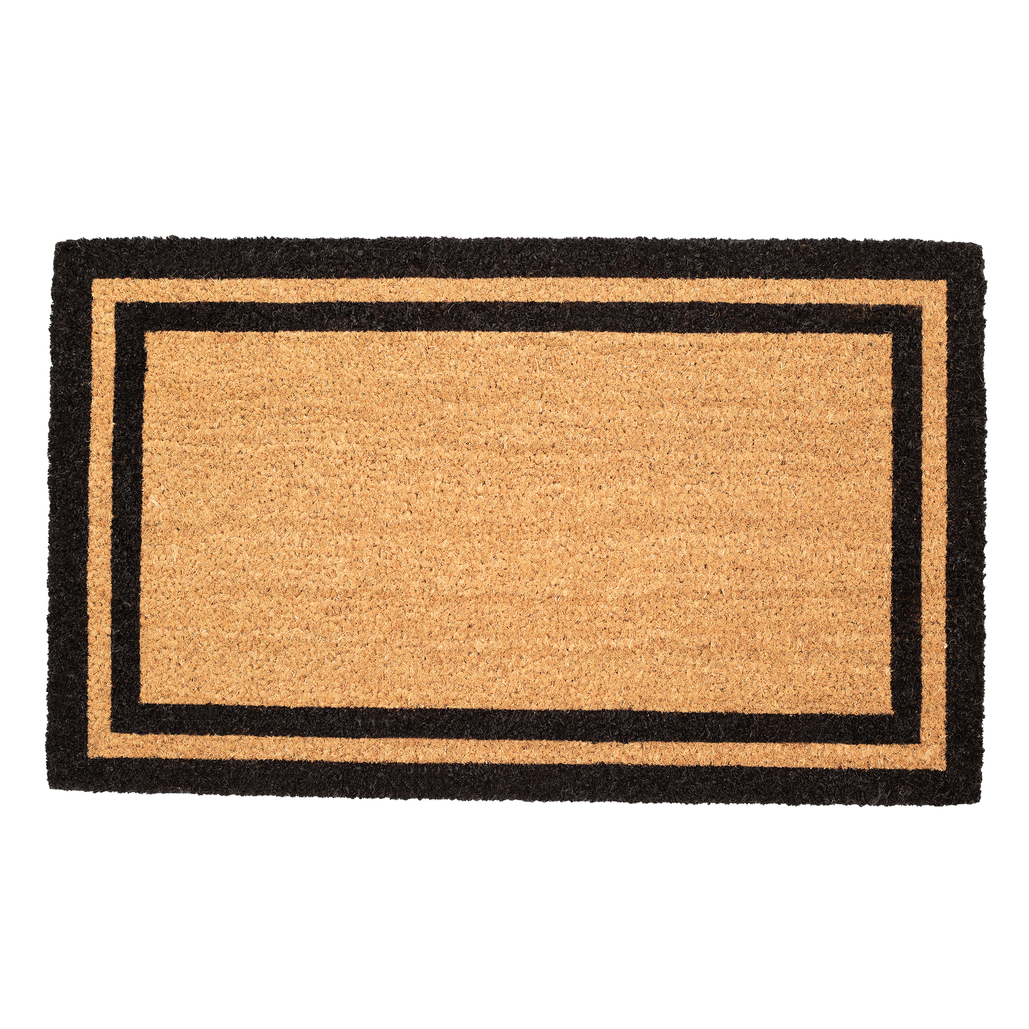 Double Black Border Coir Doormat by Fab Habitat