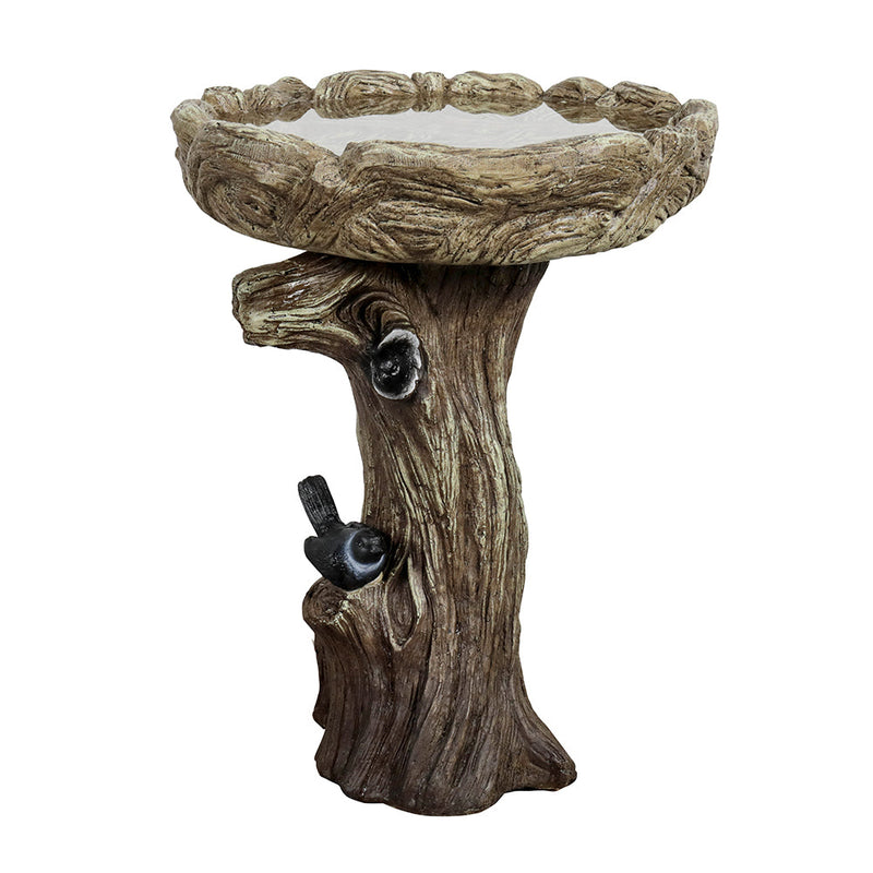Concrete Tree Stump Bird Bath Log and Knot 23 Inch, photo 3 of 7