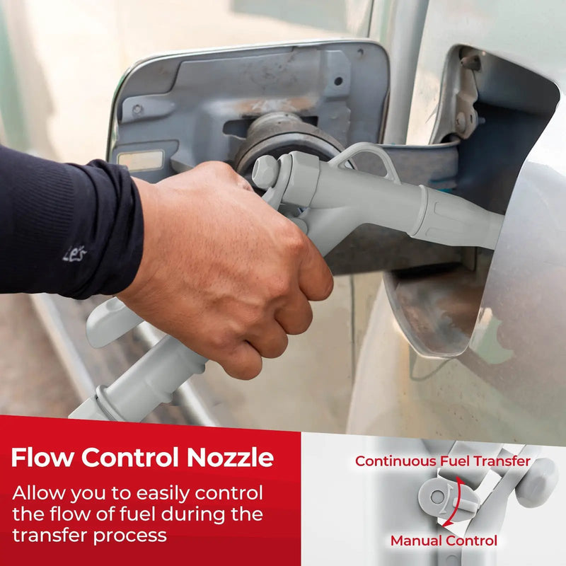 Fuel Transfer Pump with Nozzle for Flow Control and Stop by DirectDeals